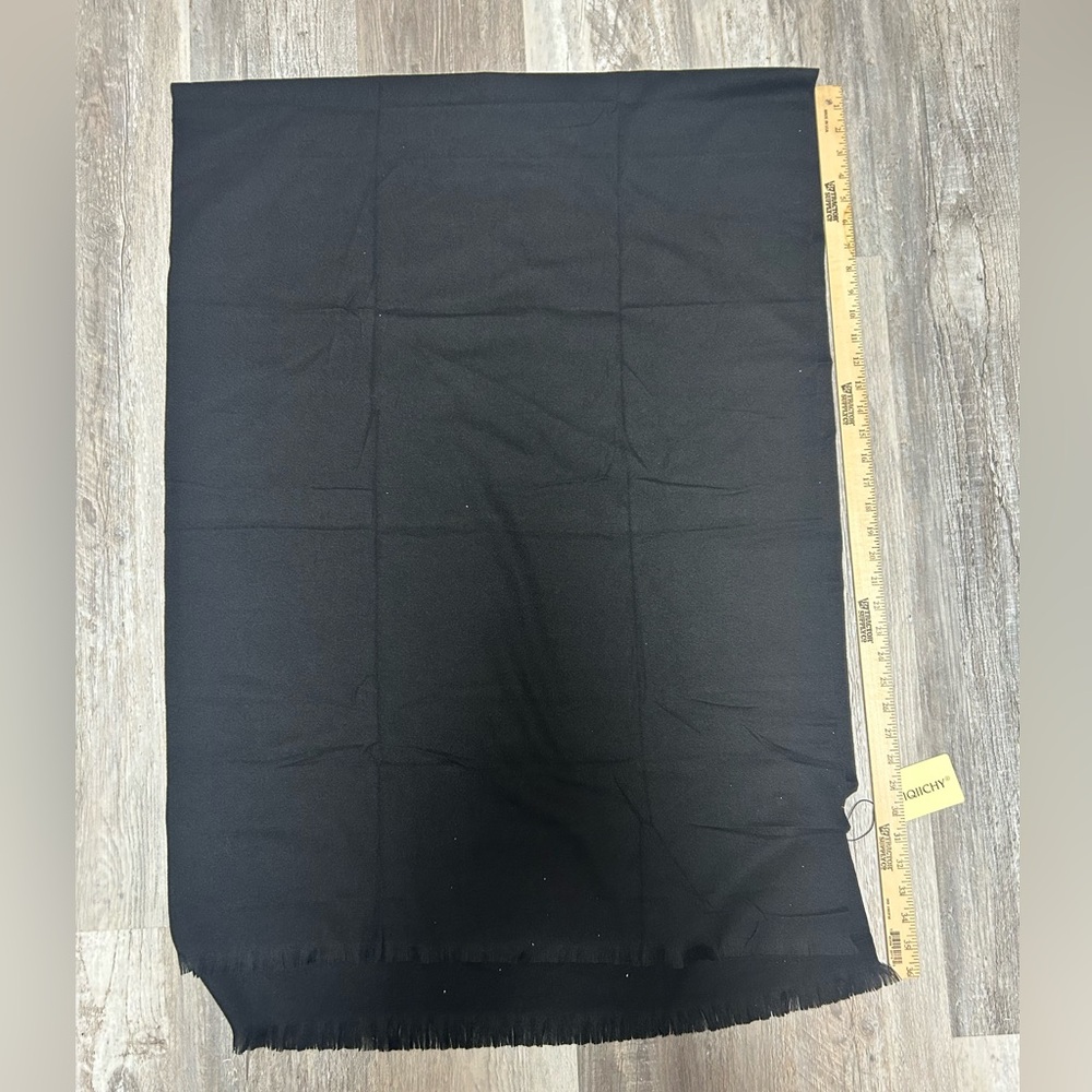 NWT RIIQIICHY Black Scarf/wrap With Fringe 72 X 27 Inch
